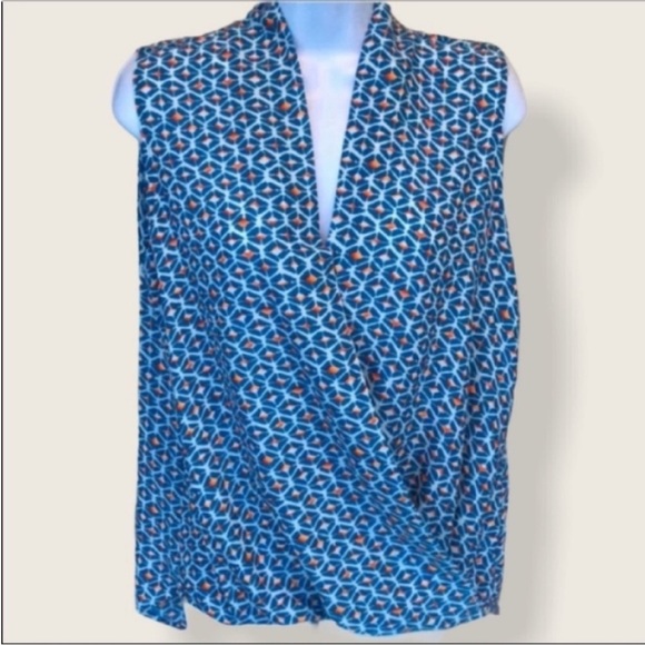 Pleione Tops - Pleione Sleeveless Faux Wrap Blouse Loose fit Size XS